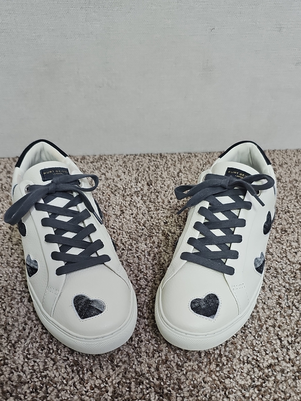 KURT GEIGER LONDON LANE LOVE DENIM HEART SNEAKERS BFPM-07-277
